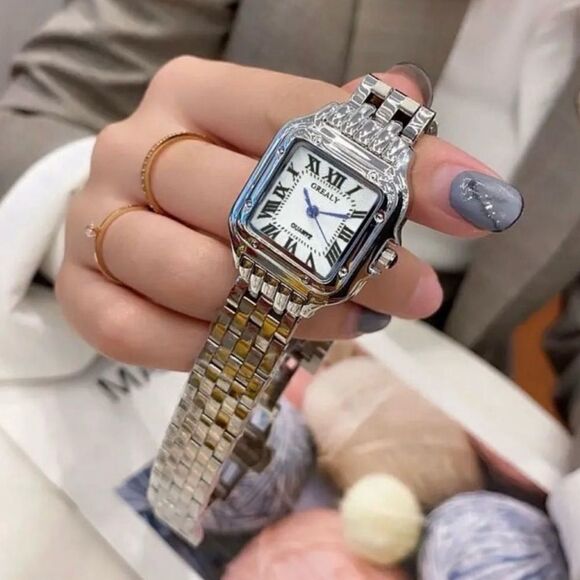 Classic silver-Tone Roman Numeral Watch - Picture 2 of 6